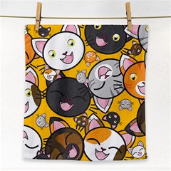 Cats Pattern Face Towel by Valentinaart