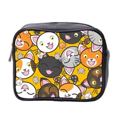 Cats Pattern Mini Toiletries Bag 2-side by Valentinaart