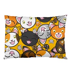 Cats Pattern Pillow Case (two Sides) by Valentinaart