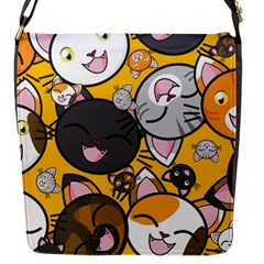 Cats Pattern Flap Messenger Bag (s) by Valentinaart