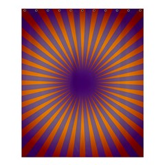 Retro Circle Lines Rays Orange Shower Curtain 60  X 72  (medium)  by Amaryn4rt