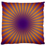 Retro Circle Lines Rays Orange Standard Flano Cushion Case (One Side) Front