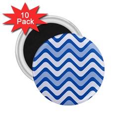 Waves Wavy Lines Pattern Design 2 25  Magnets (10 Pack)  by Amaryn4rt