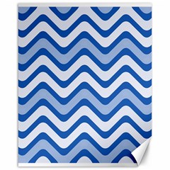 Waves Wavy Lines Pattern Design Canvas 16  X 20   by Amaryn4rt