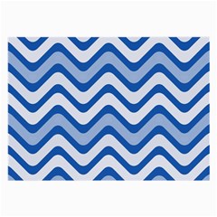 Waves Wavy Lines Pattern Design Large Glasses Cloth (2-side) by Amaryn4rt