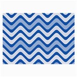 Waves Wavy Lines Pattern Design Large Glasses Cloth (2-Side) Back