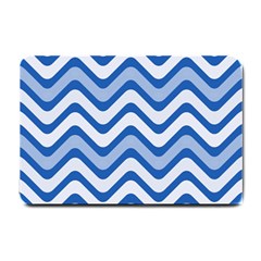 Waves Wavy Lines Pattern Design Small Doormat  by Amaryn4rt