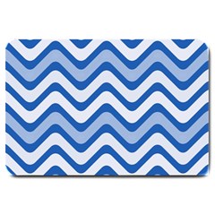 Waves Wavy Lines Pattern Design Large Doormat  by Amaryn4rt