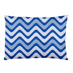 Waves Wavy Lines Pattern Design Pillow Case by Amaryn4rt