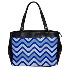 Waves Wavy Lines Pattern Design Office Handbags by Amaryn4rt