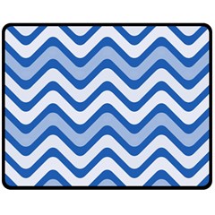 Waves Wavy Lines Pattern Design Fleece Blanket (medium)  by Amaryn4rt