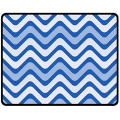 Waves Wavy Lines Pattern Design Double Sided Fleece Blanket (medium)  by Amaryn4rt