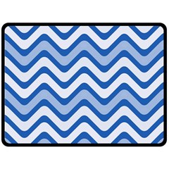 Waves Wavy Lines Pattern Design Double Sided Fleece Blanket (large)  by Amaryn4rt