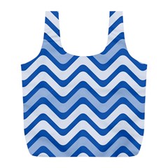 Waves Wavy Lines Pattern Design Full Print Recycle Bags (l)  by Amaryn4rt