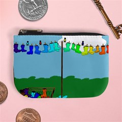 Welly Boot Rainbow Clothesline Mini Coin Purses by Amaryn4rt