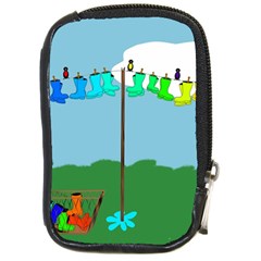 Welly Boot Rainbow Clothesline Compact Camera Cases by Amaryn4rt