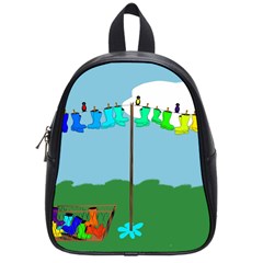 Welly Boot Rainbow Clothesline School Bags (small)  by Amaryn4rt