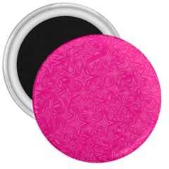 Geometric Pattern Wallpaper Pink 3  Magnets by Amaryn4rt