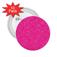 Geometric Pattern Wallpaper Pink 2 25  Buttons (10 Pack)  by Amaryn4rt