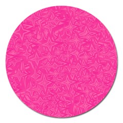 Geometric Pattern Wallpaper Pink Magnet 5  (round) by Amaryn4rt