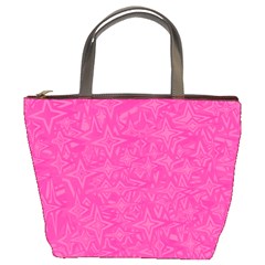 Geometric Pattern Wallpaper Pink Bucket Bags by Amaryn4rt