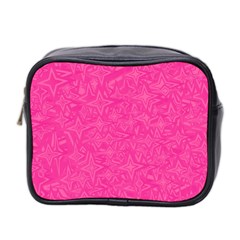 Geometric Pattern Wallpaper Pink Mini Toiletries Bag 2-side by Amaryn4rt