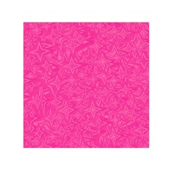 Geometric Pattern Wallpaper Pink Small Satin Scarf (square) by Amaryn4rt