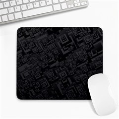 Black Rectangle Wallpaper Grey Large Mousepads by Amaryn4rt