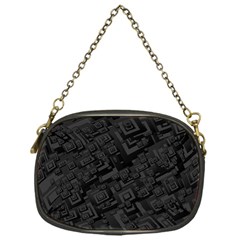 Black Rectangle Wallpaper Grey Chain Purses (one Side)  by Amaryn4rt