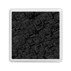 Black Rectangle Wallpaper Grey Memory Card Reader (square)  by Amaryn4rt