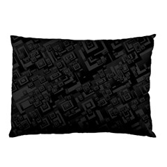 Black Rectangle Wallpaper Grey Pillow Case (two Sides) by Amaryn4rt