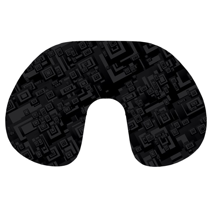 Black Rectangle Wallpaper Grey Travel Neck Pillows