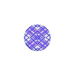 Geometric Plaid Pale Purple Blue 1  Mini Buttons by Amaryn4rt