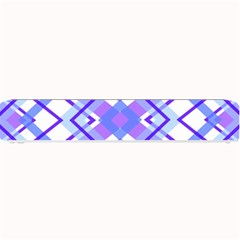 Geometric Plaid Pale Purple Blue Small Bar Mats by Amaryn4rt