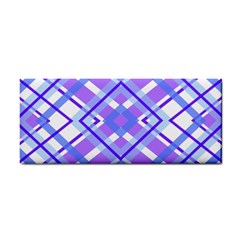 Geometric Plaid Pale Purple Blue Cosmetic Storage Cases by Amaryn4rt