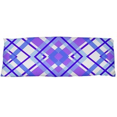 Geometric Plaid Pale Purple Blue Body Pillow Case (dakimakura) by Amaryn4rt