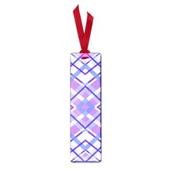 Geometric Plaid Pale Purple Blue Small Book Marks by Amaryn4rt