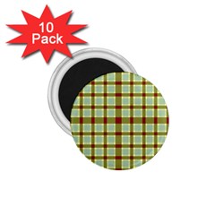 Geometric Tartan Pattern Square 1 75  Magnets (10 Pack)  by Amaryn4rt