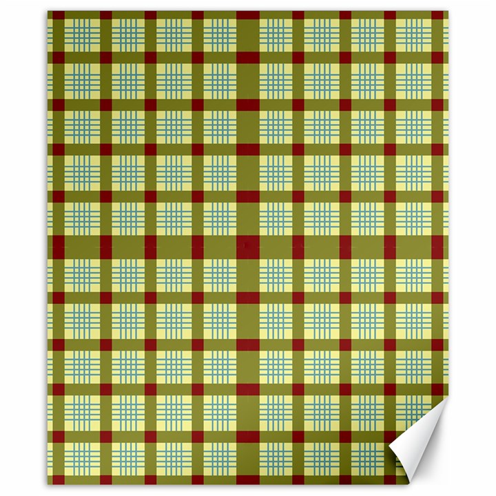 Geometric Tartan Pattern Square Canvas 20  x 24  