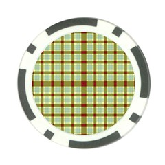 Geometric Tartan Pattern Square Poker Chip Card Guard by Amaryn4rt