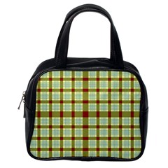 Geometric Tartan Pattern Square Classic Handbags (one Side) by Amaryn4rt