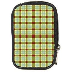 Geometric Tartan Pattern Square Compact Camera Cases by Amaryn4rt