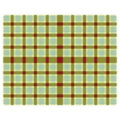 Geometric Tartan Pattern Square Double Sided Flano Blanket (medium)  by Amaryn4rt