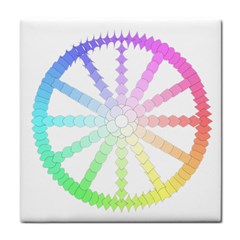 Polygon Evolution Wheel Geometry Tile Coasters by Amaryn4rt