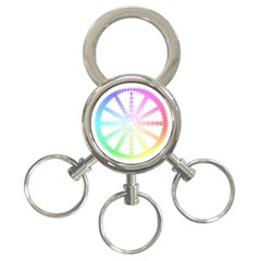 Polygon Evolution Wheel Geometry 3-ring Key Chains by Amaryn4rt