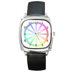 Polygon Evolution Wheel Geometry Square Metal Watch by Amaryn4rt