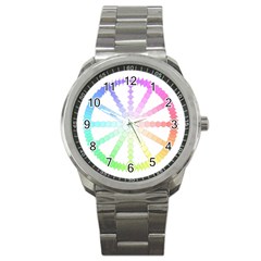 Polygon Evolution Wheel Geometry Sport Metal Watch by Amaryn4rt