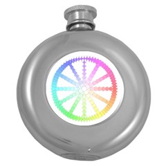 Polygon Evolution Wheel Geometry Round Hip Flask (5 Oz) by Amaryn4rt