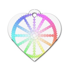 Polygon Evolution Wheel Geometry Dog Tag Heart (two Sides) by Amaryn4rt