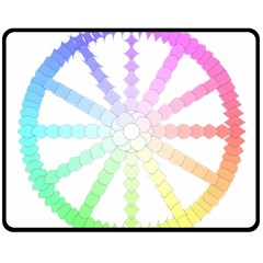 Polygon Evolution Wheel Geometry Fleece Blanket (medium)  by Amaryn4rt